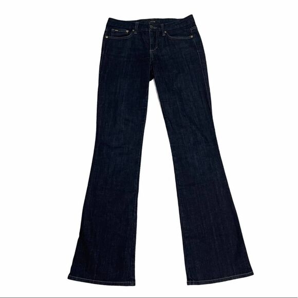 Joe’s Jeans Muse Wide Leg Flare Low Rise Jeans Dark Wash Jett Blue‎ Size 25 - Picture 5 of 14
